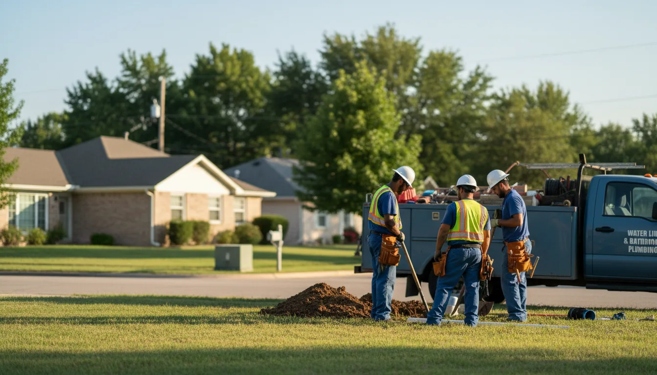Residential water line and bathroom plumbing service in Logan, IA